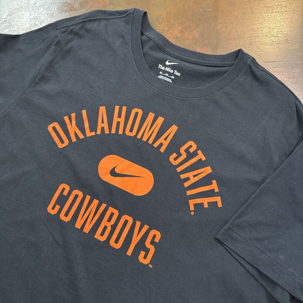Nike Oklahoma State Cowboys Black t-shirt OSU College Apparel Sportswear Tee XXL